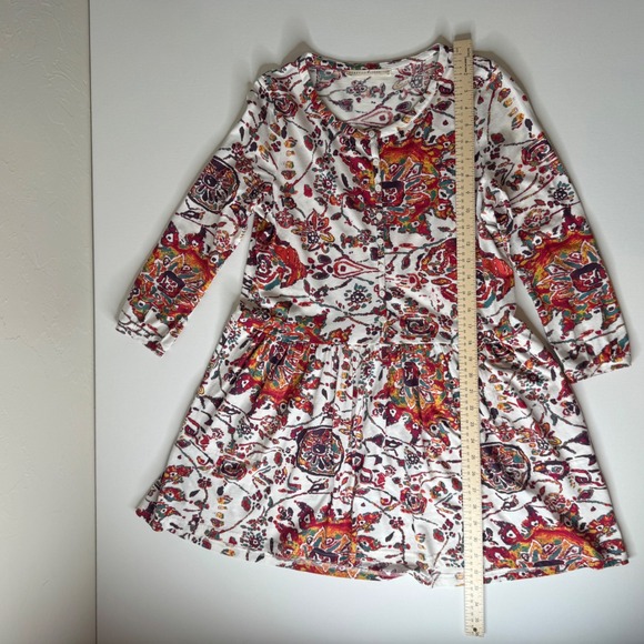 Peruvian Connection Goa Tunic in Pearl Sz XS Dress Floral Colorful Boho Festival - Picture 9 of 12